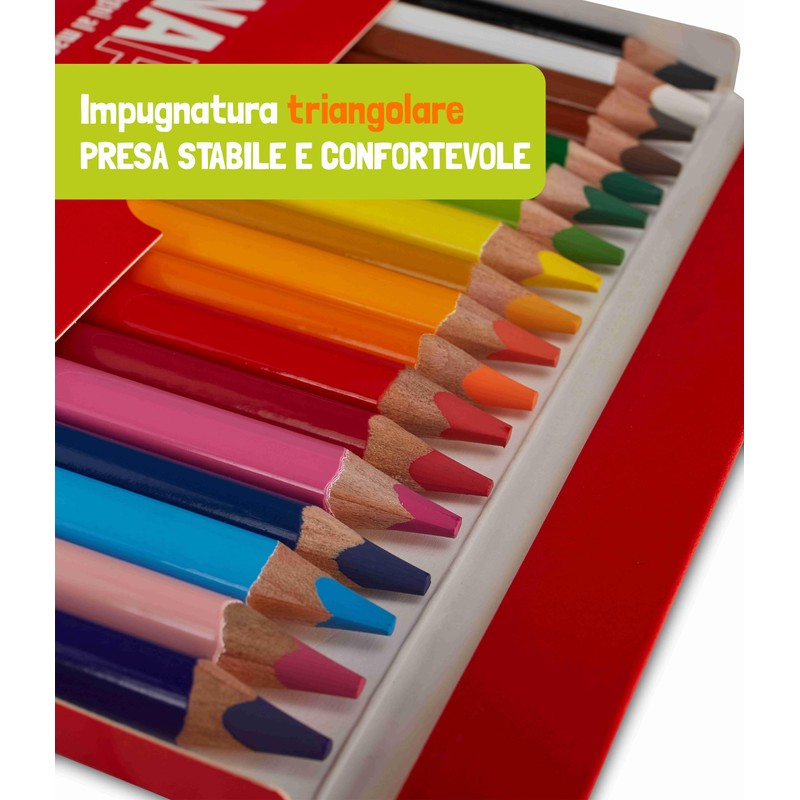 Seven Pastelli Scuola Minapro 6.0 - Scatola 18 Pz, 18