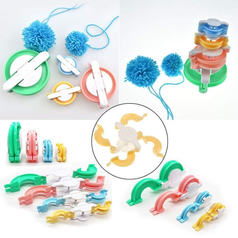 Pom pom Maker, 4 Sizes Pom-pom Maker Fluff Ball Weaver