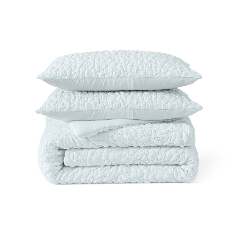 Peri Home Microfiber 3-Piece Comforter and Sham Set, King, White