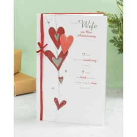 UK Greetings Wedding Anniversary Card For Wife - Sentimental Design