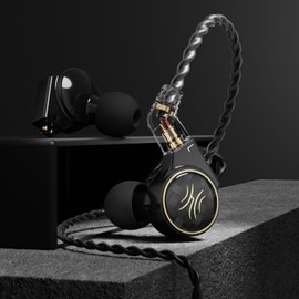 OneOdio Master 1 in-Ear Monitor Earphones - 1DD+1BA Hybrid Wired Earbuds, Hi-Fi Sound Quality, Wired Headphones for Musician, Gaming, Live Streaming