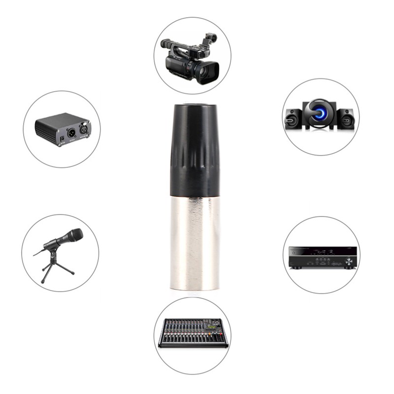 5pcs 4Pin XLR Connector Mini Male Microphone Cable Adapter MIC