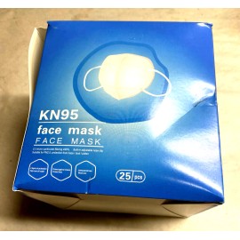 Unbranded KN95 box 25  PCs Disposable Face Mask Adult Covers Mouth With Nose Clip Ear Loop