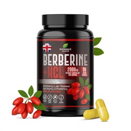Berberine HCL 2000mg Equivalent Per Serving – 99% Pure Berberine Extract – Metabolic Support & Daily Wellness – 90 Vegan Capsules – Non-GMO, Gluten Free, Lab Tested Food Supplement