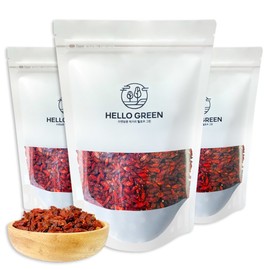 Hello Green Imported Special Sun Goji Berries 500gX3 (Pack) Total 1.5kg Goji Berries / 헬로우그린 수입 특 태양 구기자 500gX3(팩) 총1.5kg 고지베리