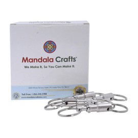 Quick Release Keychain Detachable Split Key Rings Pull Apart Key Clip Connector by Mandala Crafts, Silver