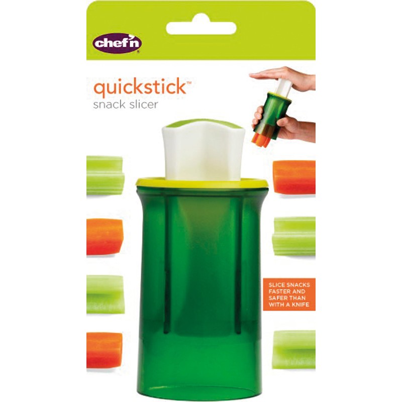 Chef'n 102-785-062 QuickStick Fruit and Vegetable Slicer for Pickling Jars,