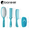 Set detangling hairbrushes, Plastic Blue Color. Wet, Dry, Smooth Curly