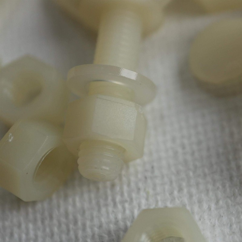 50x Nylon Butterfly, Wing Nut with Thread, Machine Screws, Includes