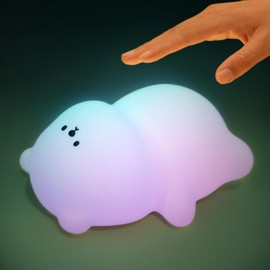 Myratts Cute Lying Bear Night Light, Magic Dimmable Nursery Kawaii Lamps for Room Decor, Super Squishy Silicone Night Lamp. Great Ambience Light for Camping Party Room Decor(Lying Bear)