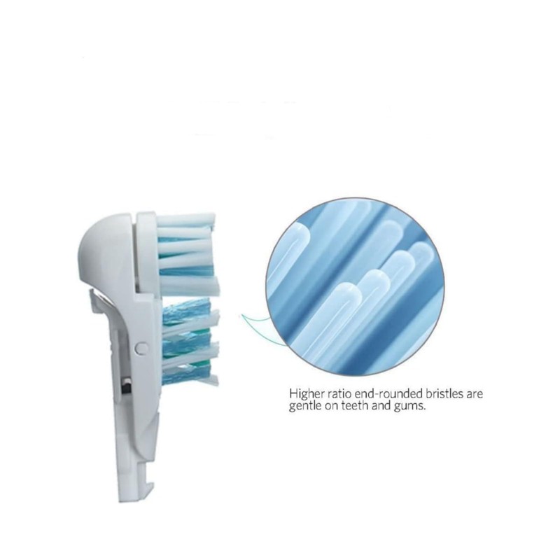 4 Pcs Sensitive Toothbrush Dual Clean Replacements Attachments Brush Heads