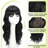 Hair Topper 18 Inch Synthetic Curly Wavy Clip in Bangs(#1B)