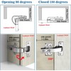 Pack of 2 90 Degree Soft Close Hinges for Cabinet
