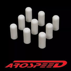 Unbranded x10 AROSPEED WHITE 10MM / 3/8" HIGH STRENGTH SILICONE VACUUM CAPS PLUGS B