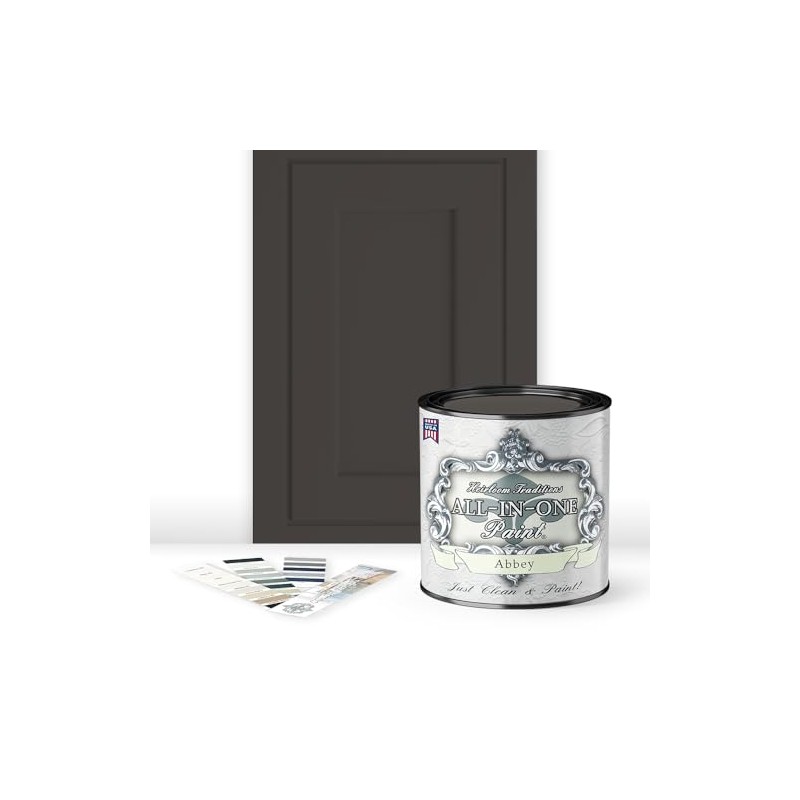 ALL-IN-ONE Paint, Abbey (warm gray), Quart - Durable cabinet and