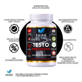 Precursor de Testosterona 120 Cáps SAISA HERBAL | Suplemento Natural | Apoyo Muscular, Rendimiento y Vitalidad Masculina