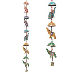 Colorful Door Hanging 5 Fabric Elephant String Hanging Single Door Hanging Wall Hanging for Christmas Decoration Home Wall Home Decor New Year Party Home Decor Gifting Ideas (Size:-34"/2.80 Feet's)