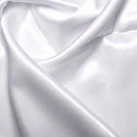 Silky Bridal Satin Fabric Material - White, Sample