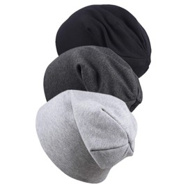 QandSweat Baby Boy's Hat Girls Cool Knit Beanie Hats Toddlers Caps Vertical Tail Style 1-5T (Black Dark Gray Light Grey)