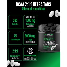 Gen German Elite Nutrition BCAA 2:1:1 Ultra Tabs - 365 Tablets