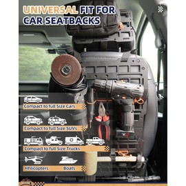 Broaddict Rigid Molle Panels fit for Vehicles + Headrest Molle Panel Modular Storage Display for Tactical Gears Accessories