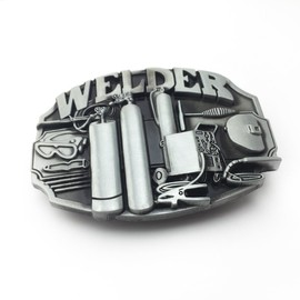 LAXPICOL Native American Welding Torch Industry Welder Tool Pewter New Belt Buckle For Men