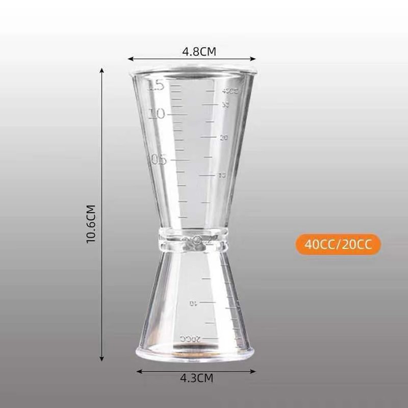3PCS Plastic Double Head Jigger Cocktail Drink Measure Cup for