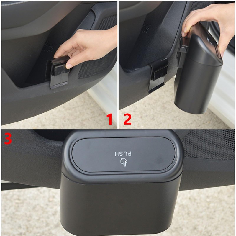 DYOUen 2pcs Car Trash Can Small With Trash Bags And