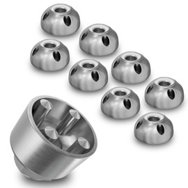 Stainless Steel Anti-Theft Nuts M6 M8 M10 M12 V2A Anti-Theft Security Nut V2A Nut Lock Anti-Theft Device 4-Hole (8 Nuts 1 Nut, M8 (Self-Locking)