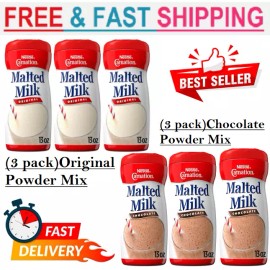Carnation (3 Pack) Nestle Carnation Chocolate & Original Malted Milk Powder Mix 13 oz.New - (3 pack) Chocolate Powder Mix