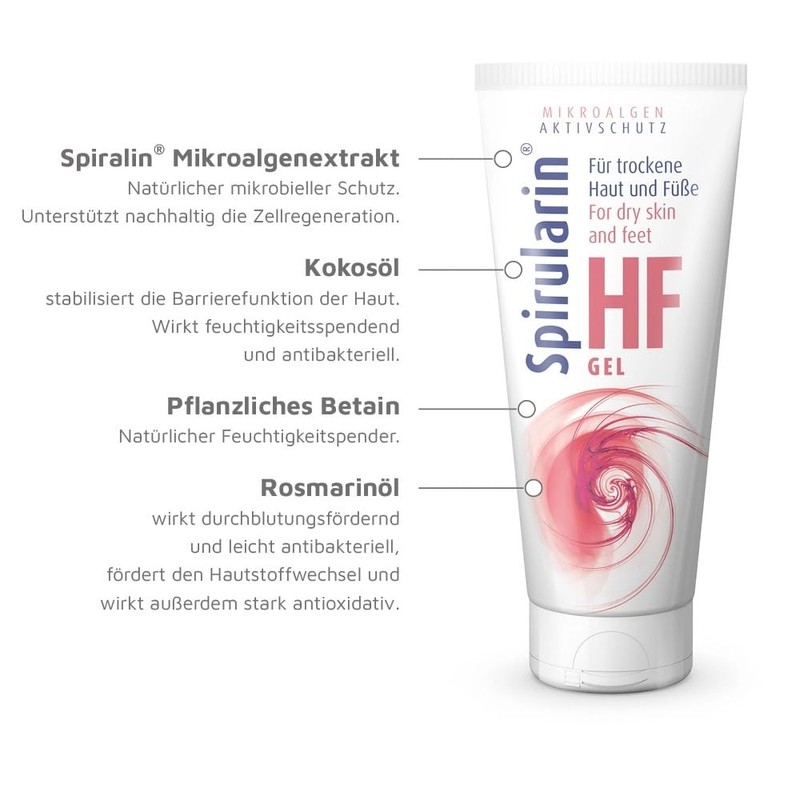 Spirularin HF Gel, 40 ml, For Dry Skin and Feet