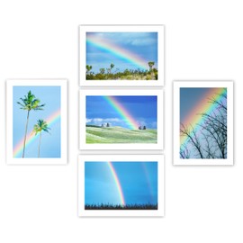 Rainbow Greeting Cards - Set of 10 All Occasion 5x7 Note Cards with Envelopes. Blank Inside. Beautiful Colorful Photos of Amazing Rainbows.