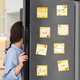 600Pcs Bee Sticky Notes, Self-Stick Bee Note Pads to Do List Memo Pads Cute Sunflower Bee Memo Notes Message Reminder for Bee Lovers Spring Summer Office Home School Supplies