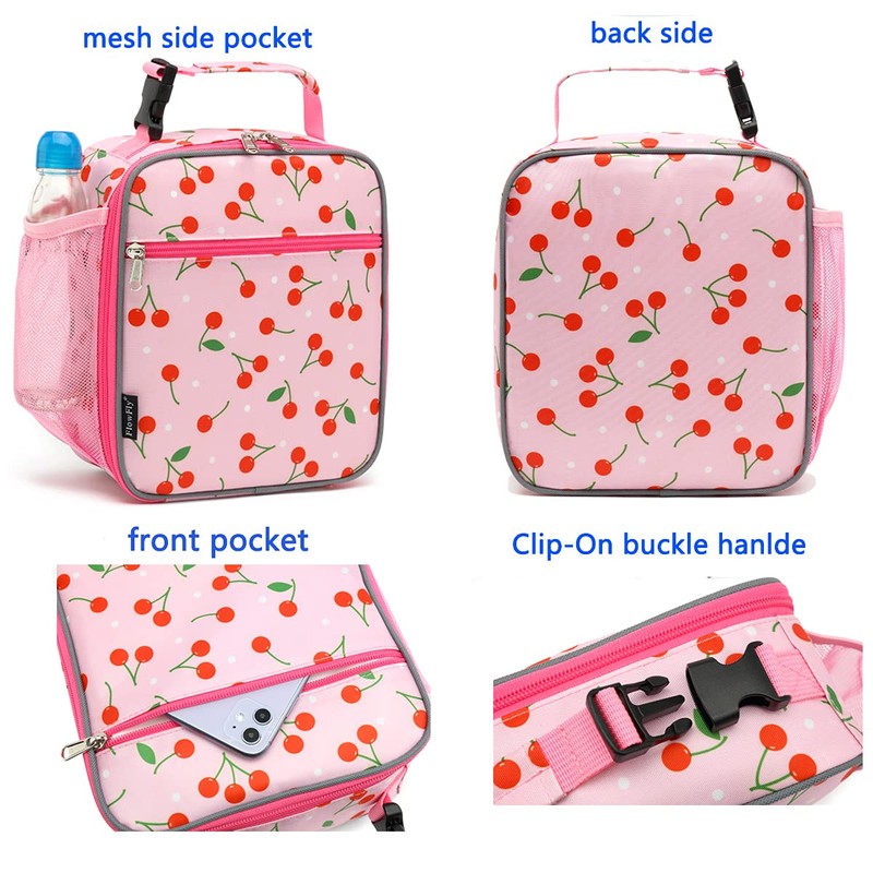 FlowFly Kids Lunch box Insulated Soft Bag Mini Cooler Back