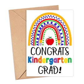 ShelbyShops Graduation Congrats Cards - Kindergarten Graduation Card - Congratulations Card - Class Of 2024 Note Card - Kinder Grad - Funny Graduation Card - Hello First Grade Card