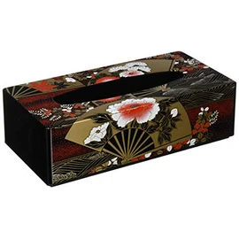 Nakatani Bros Shokai Yamanaka Lacquer Slim Tissue Box Dance Fan 33-3816
