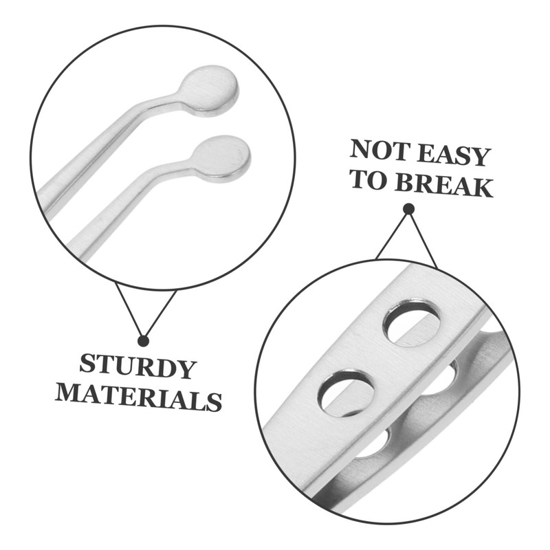Baluue Stainless Steel Eyelid Massage Tweezers Gland Forceps for Eye
