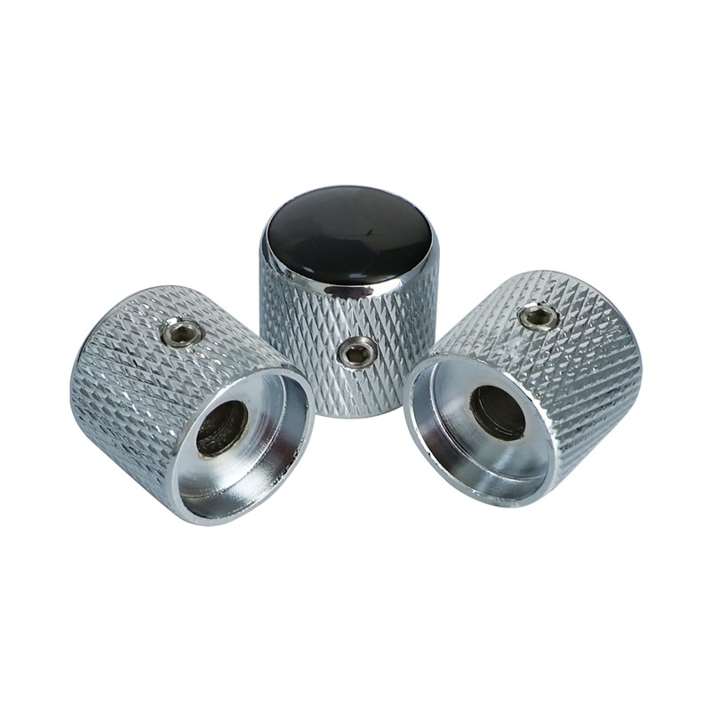 OVSAL 3PCS Electric Bass Guitar Knobs Synthetic Cat's - Eye