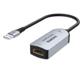 TESmart Capture Card - Video Capture Crad 2.0, HDMI Videoaufnahmekarte HDMI zu USB 2.0/3.0 Adapter Audio Game Capture Card 1080P 60fps -(0,15m)