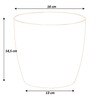 Tymar Pack of 2 Round Shape Planter (Yellow, Diameter 16