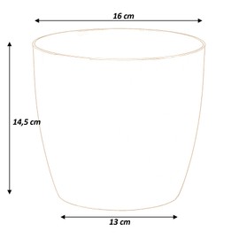 Tymar Pack of 2 Round Shape Planter (Yellow, Diameter 16 cm)