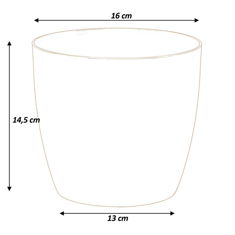 Tymar Pack of 2 Round Shape Planter (Yellow, Diameter 16