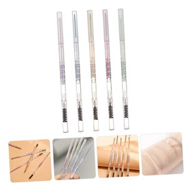 Beavorty Sleek Portable Eyebrow Pencils Set of 5 Brush Pens for Women Makeup Tools