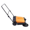 LyeXD Walk-Behind Outdoor Hand Push Sweeper, 15L/3.96 Gal Bin Capacity,
