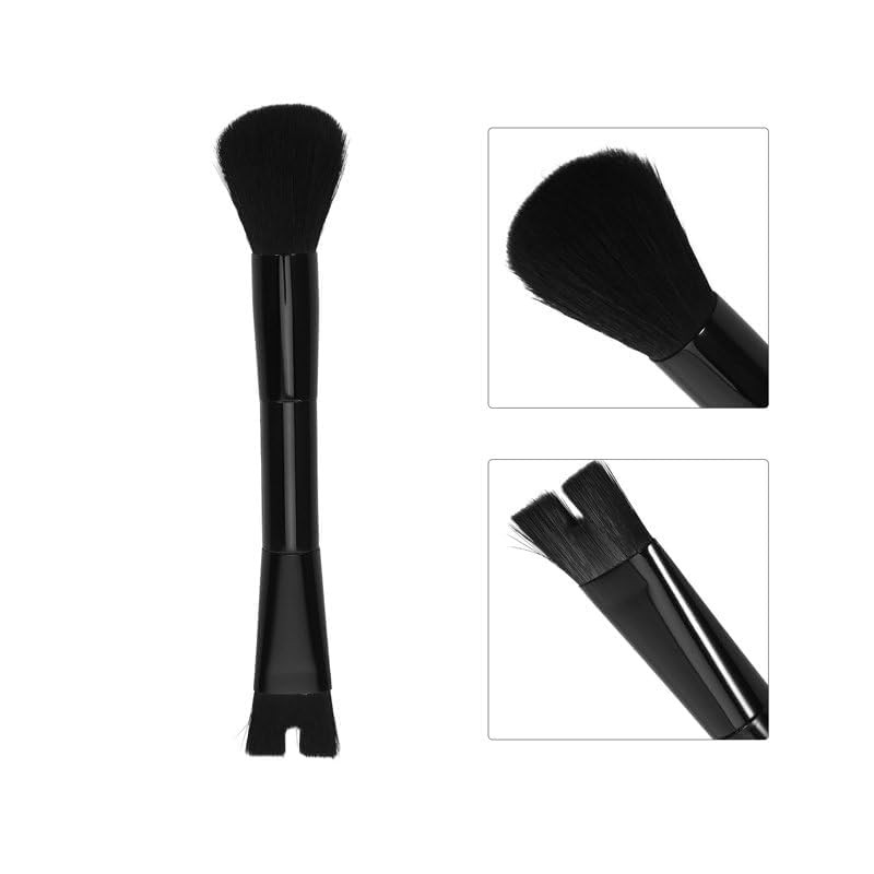 2-in-1 Dual-Ended Nose Contour Brush, Cheekbone Sculpting Brush, Professional U-Shaped