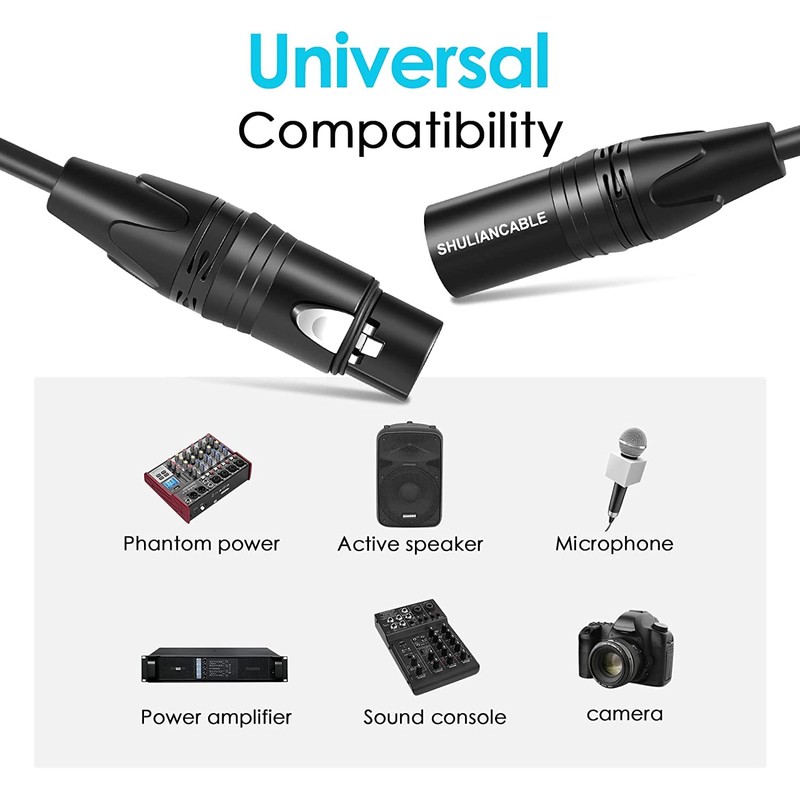 SHULIANCABLE Microphone Cable, XLR Male to XLR Female, Microphone Cable