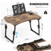 Lap Desk for Bed Adjustable Height, Foldable Bed Table with