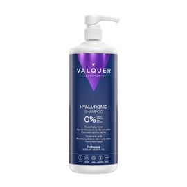 VALQUER Shampoo Ácido Hialurónico Zero | Hidrata y Repara el Cabello Seco y Dañado | Revitaliza y Protege con Keratina y Aloe Vera | Para Todo tipo de pelo | 1 L