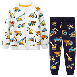 Baogaier Children's Sportswear Boys Tracksuit Jogging Suit Sports Set Long Sleeve Cotton Pullover Suit Leisure Suit Sweatshirt and Sweatpants Sports Suit Children's Clothing Age 2-7 Years, white