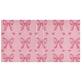 CWUPZAY 3 Ring Binder 1 Pack Coquette Bow Binder with 2 Pockets Design Three Ring Binder with 1.5 inch Round Ring for School or Office Supplies
